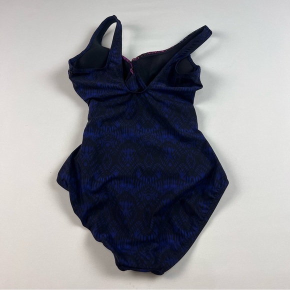 NWOT Miraclesuit Black and Purple Swimsuit - Picture 3 of 9
